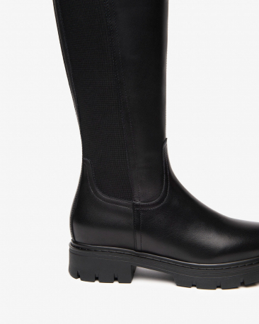 STIVALE DONNA PELLE/ELASTICIZZATO