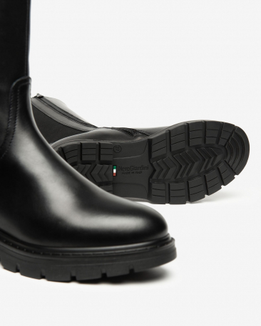 STIVALE DONNA PELLE/ELASTICIZZATO